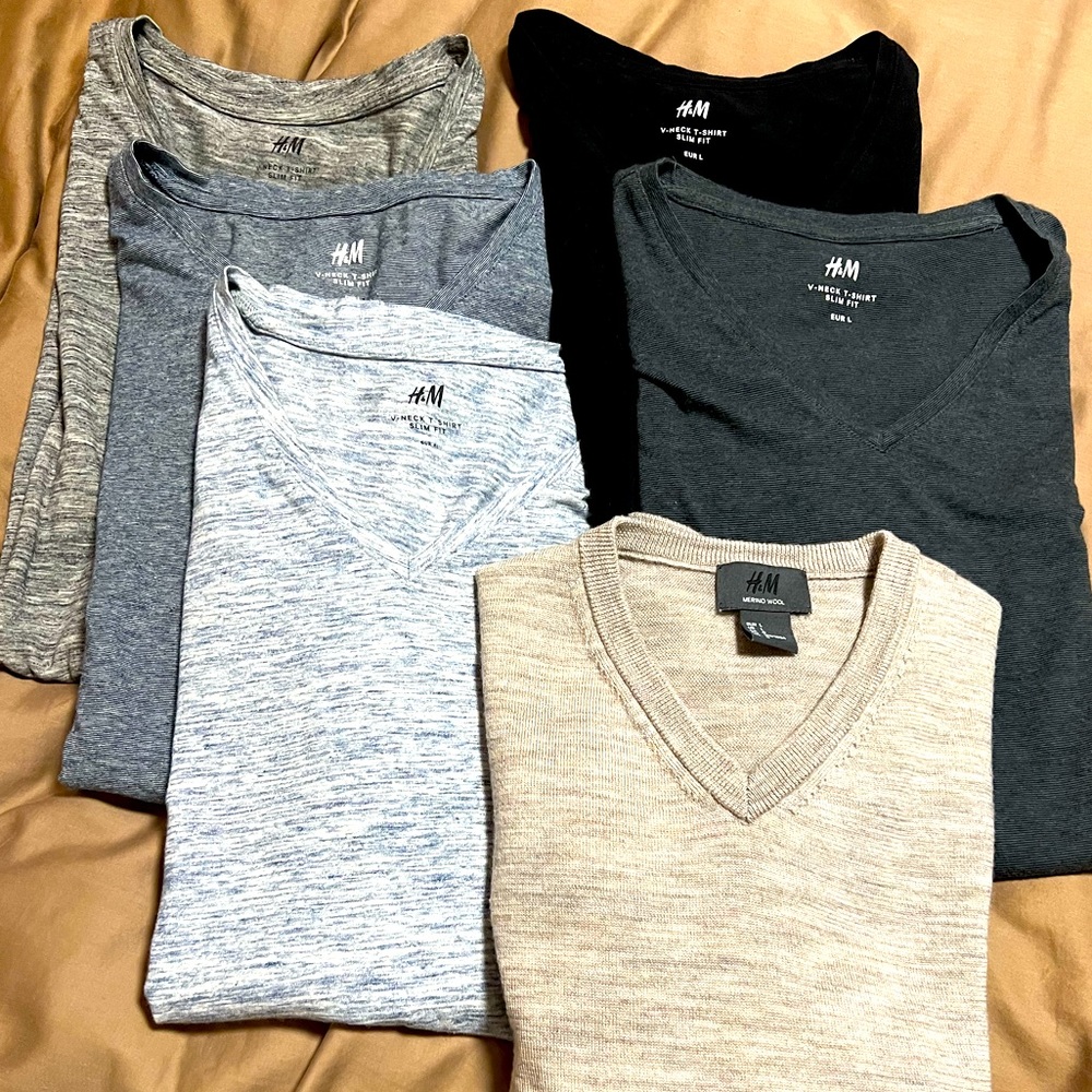 H&M Lot of 5 Shirts & 1 Sweater